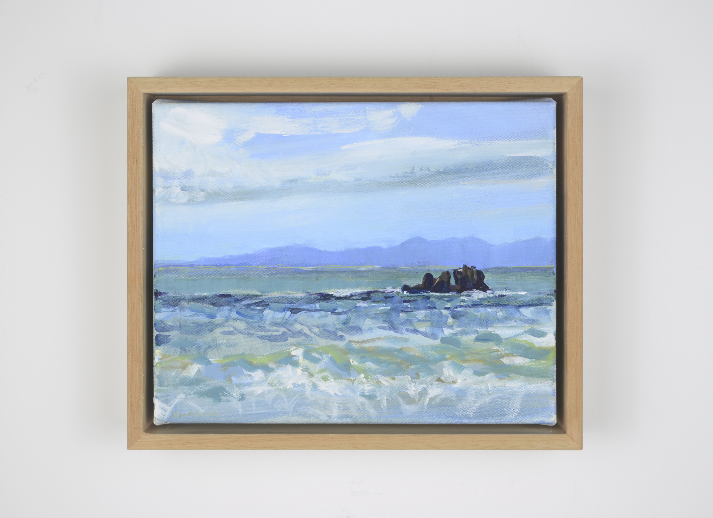 Across to the Prom, Acrylic on canvas, 20 x 25cm, $400