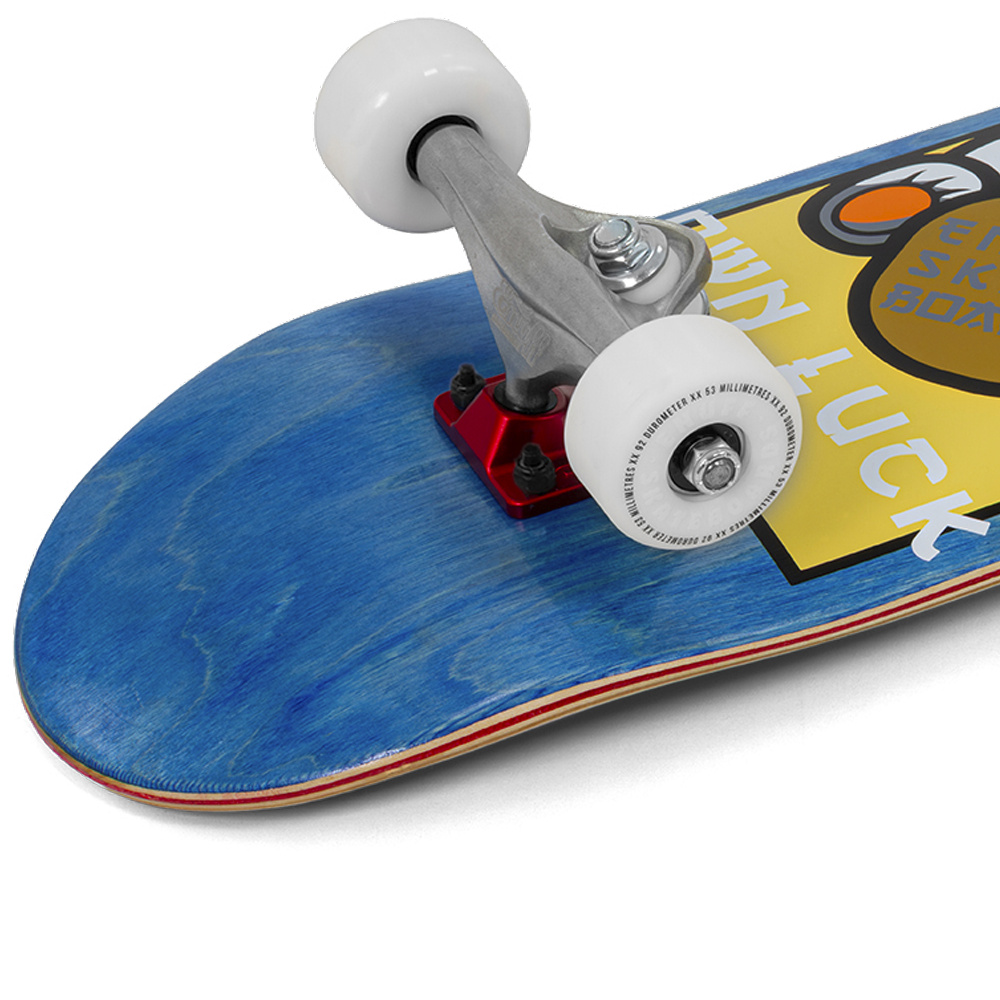 ENU4050 Lucky Cat Mini Complete Skateboard Blue Rear Angle Detail.png