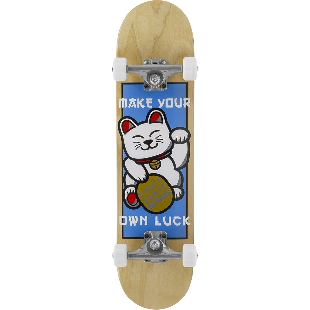 ENU4050 Lucky Cat Mini Complete Skateboard Natural Graphic Main.png