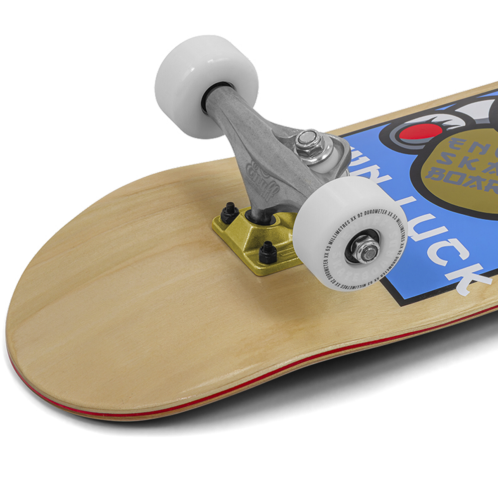 ENU4010 Lucky Cat Complete Skateboard Natural Rear Angle Detail.png
