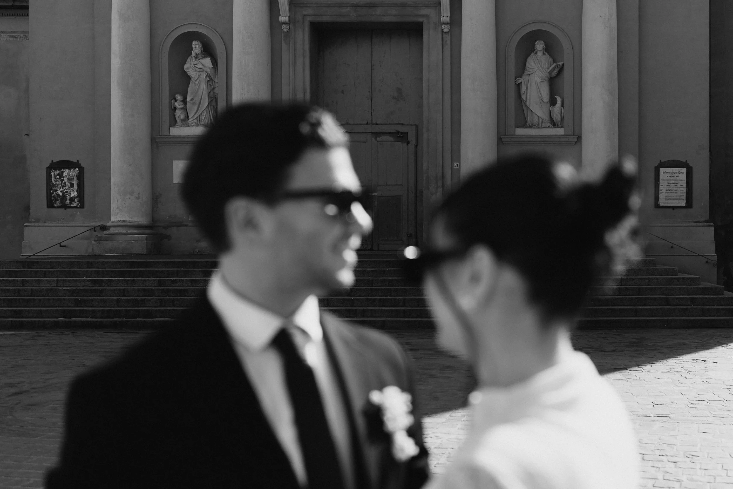 matrimonio autentico a bologna bianco e nero