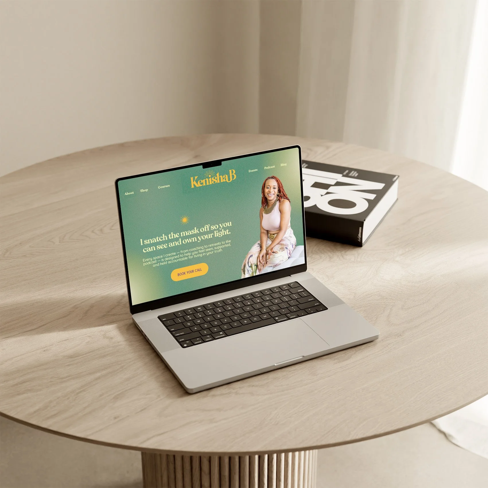 KenishaB website mockup