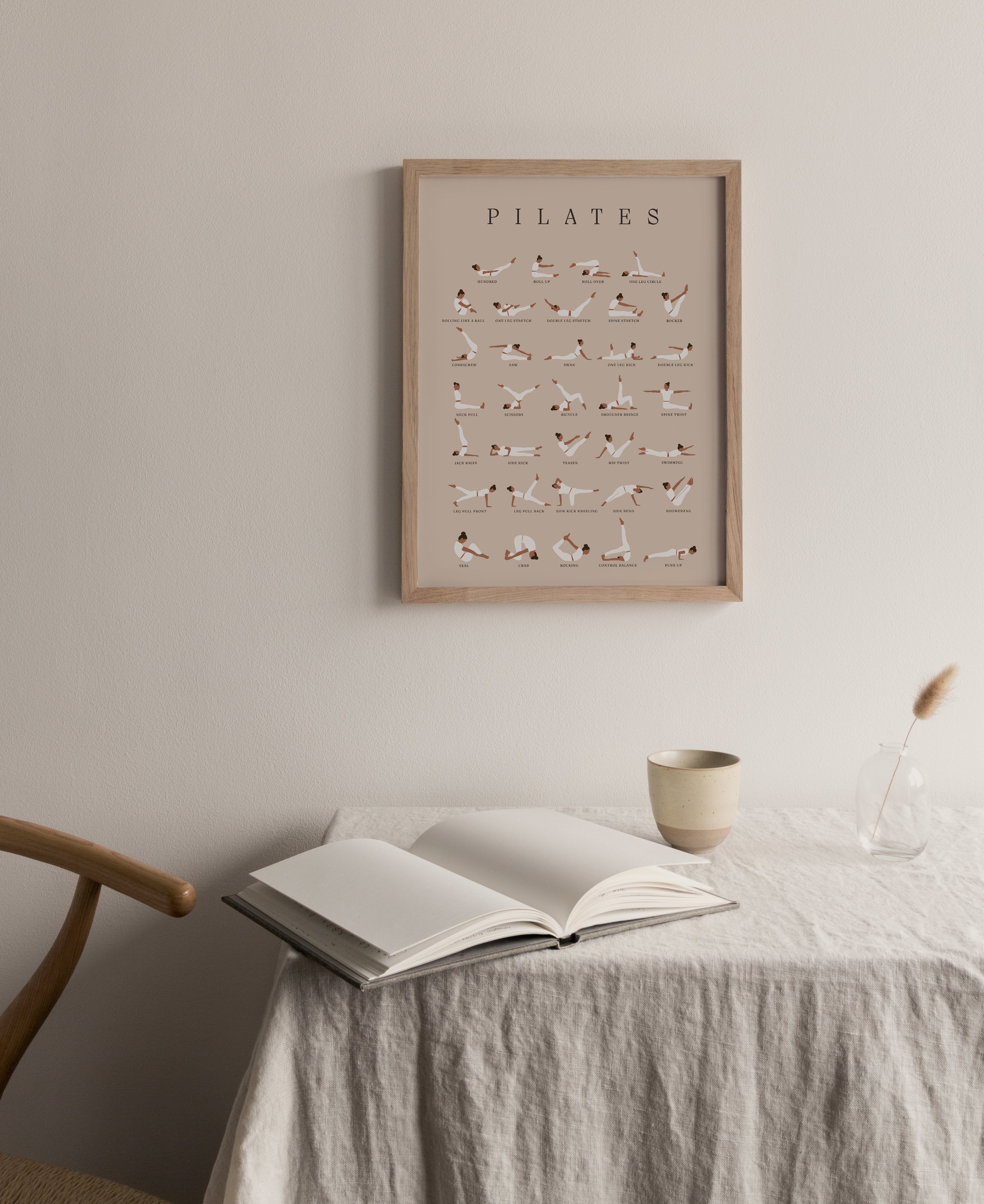 pilates on mat wall art