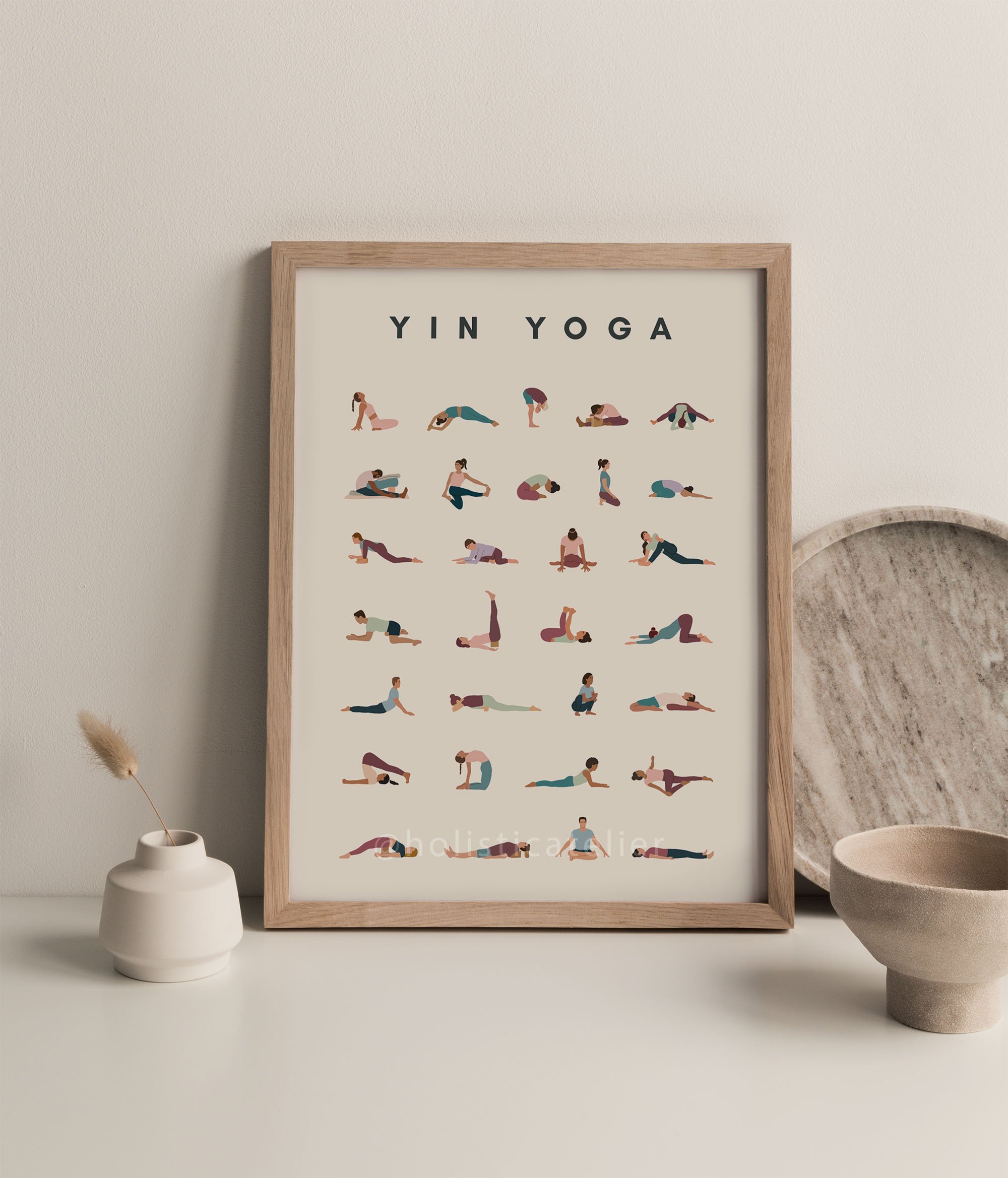 yin yoga poses poster