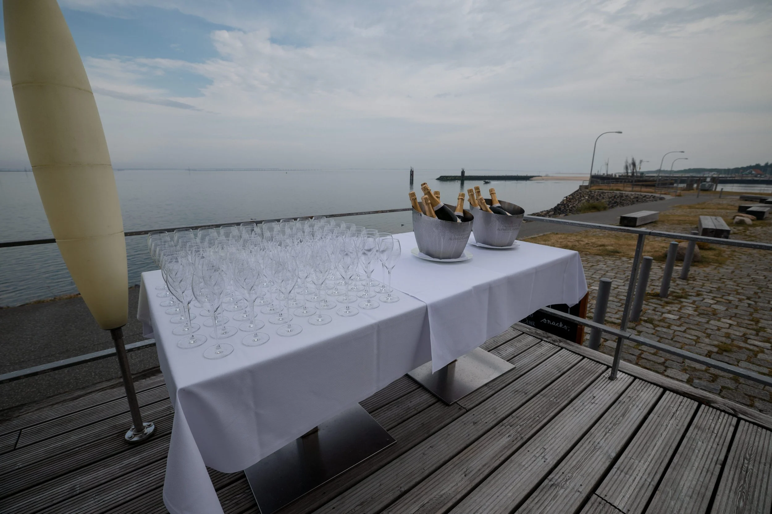 Sektempfang mit Nordseeblick – KAI3 auf Sylt