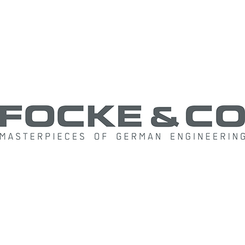 Focke & Co Logo mit dem Slogan "Masterpieces of German Engineering" - Referenz Christian-Arne de Groot