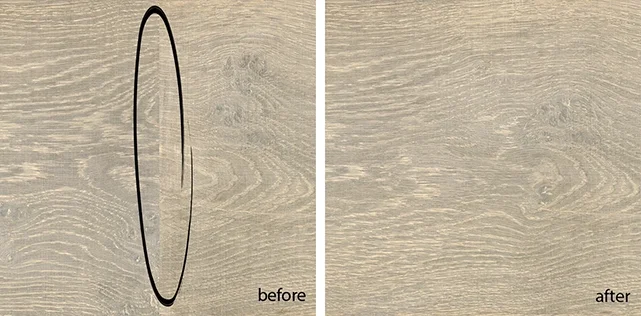 Seamless surface design for scans of artwork, wood, stone and decorative materials