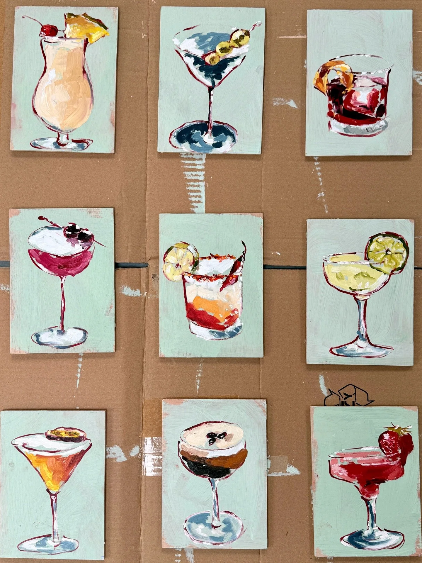 What&rsquo;s your poison? 🍸 
-
Some mini studies available to purchase in person at the upcoming Wimbledon Art Fair, 6th - 9th Nov! Tickets in bio! 🎟️ Anything unsold will be online shortly after 🤍