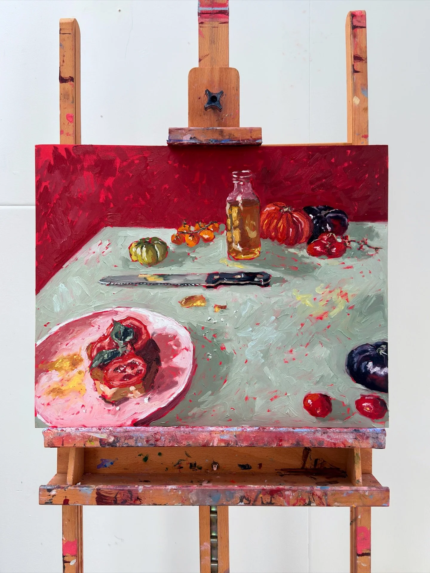 My second painting in the &lsquo;First of the Season&rsquo; series 🍅🍅🍅🍅 Any name suggestions?