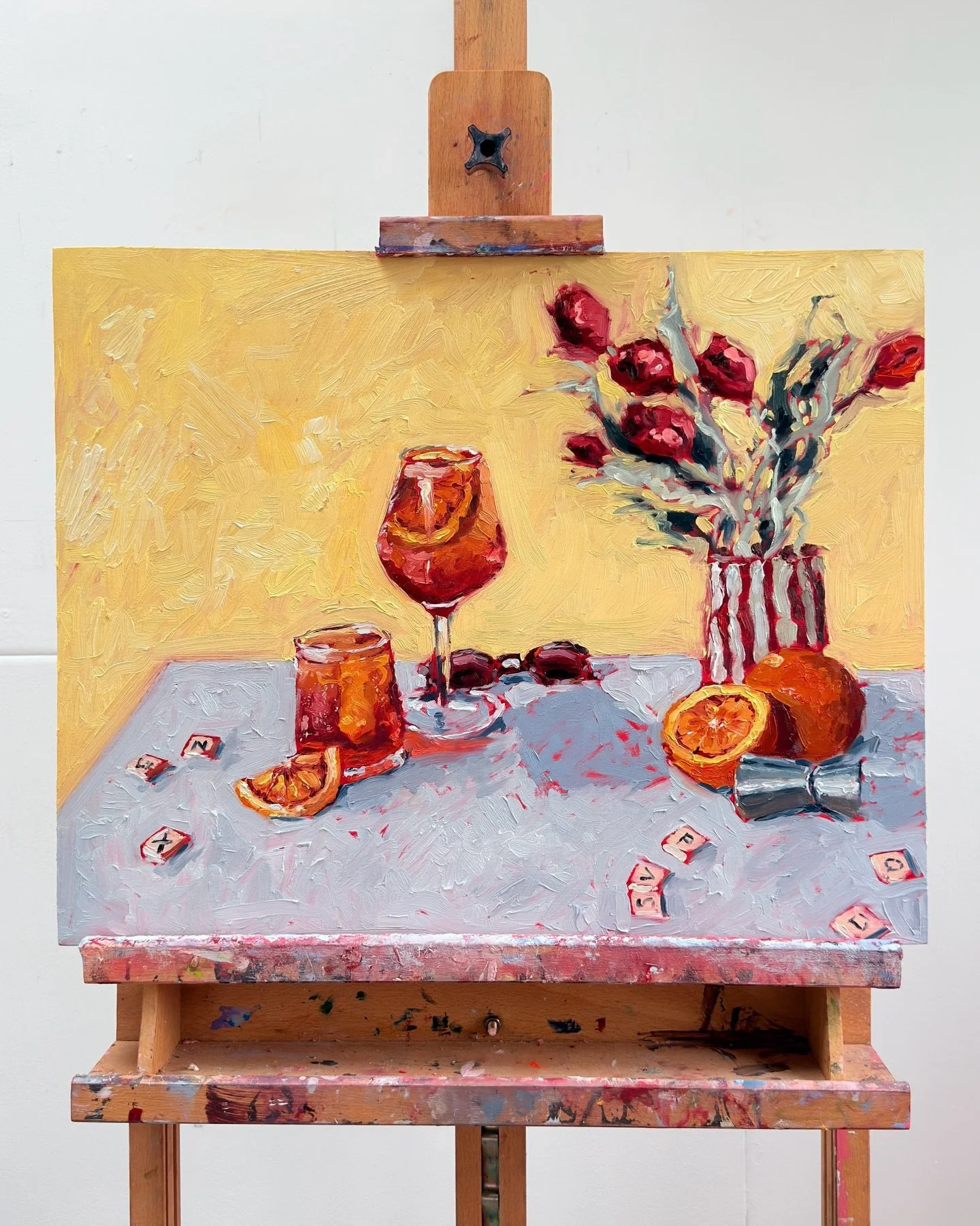 It&rsquo;s the &lsquo;Season of the Spritz&rsquo; 🍊 &hellip; My third painting in the &lsquo;first of the season series&rsquo; 🍊🍊🍊
-
Available to purchase in person at my open studio event 14th - 17th May / Wimbledon Art Studios - purchase your F
