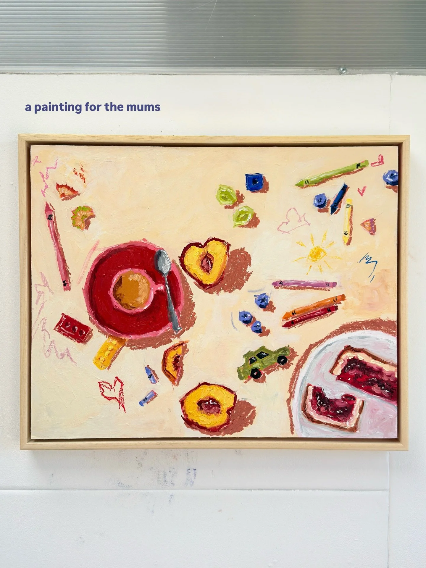 You guys loved the last one so much, I couldn&rsquo;t resists painting another, bigger version with some of your suggestions 🥹 I hope you like it!! What would be on your messy mum table??