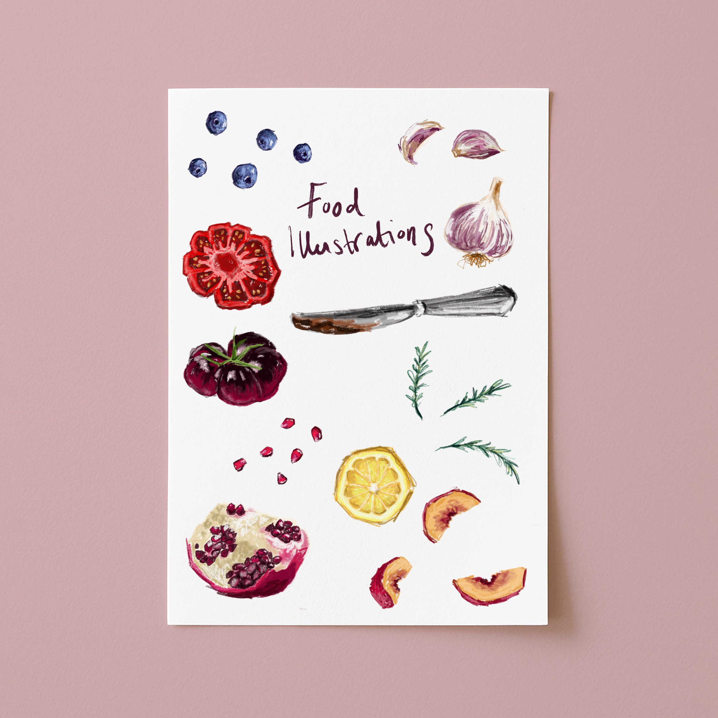 Food Illustrations - Digital Download