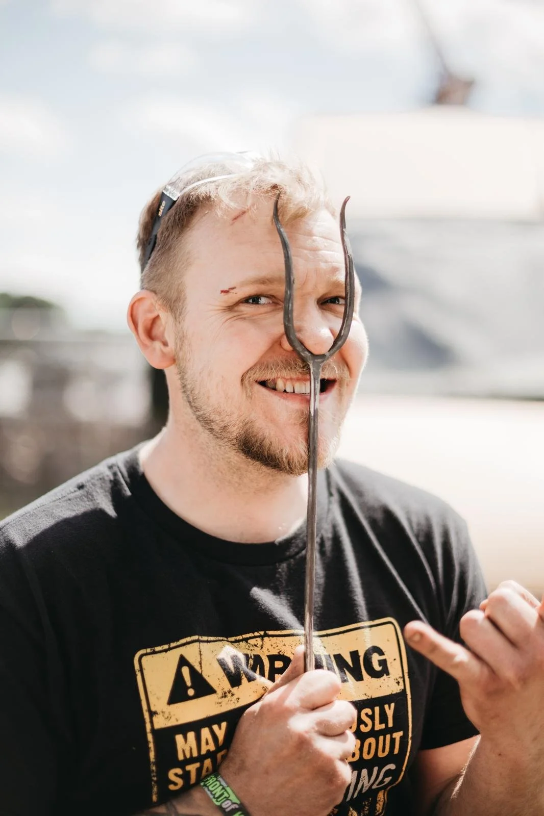Dan with bbq fork