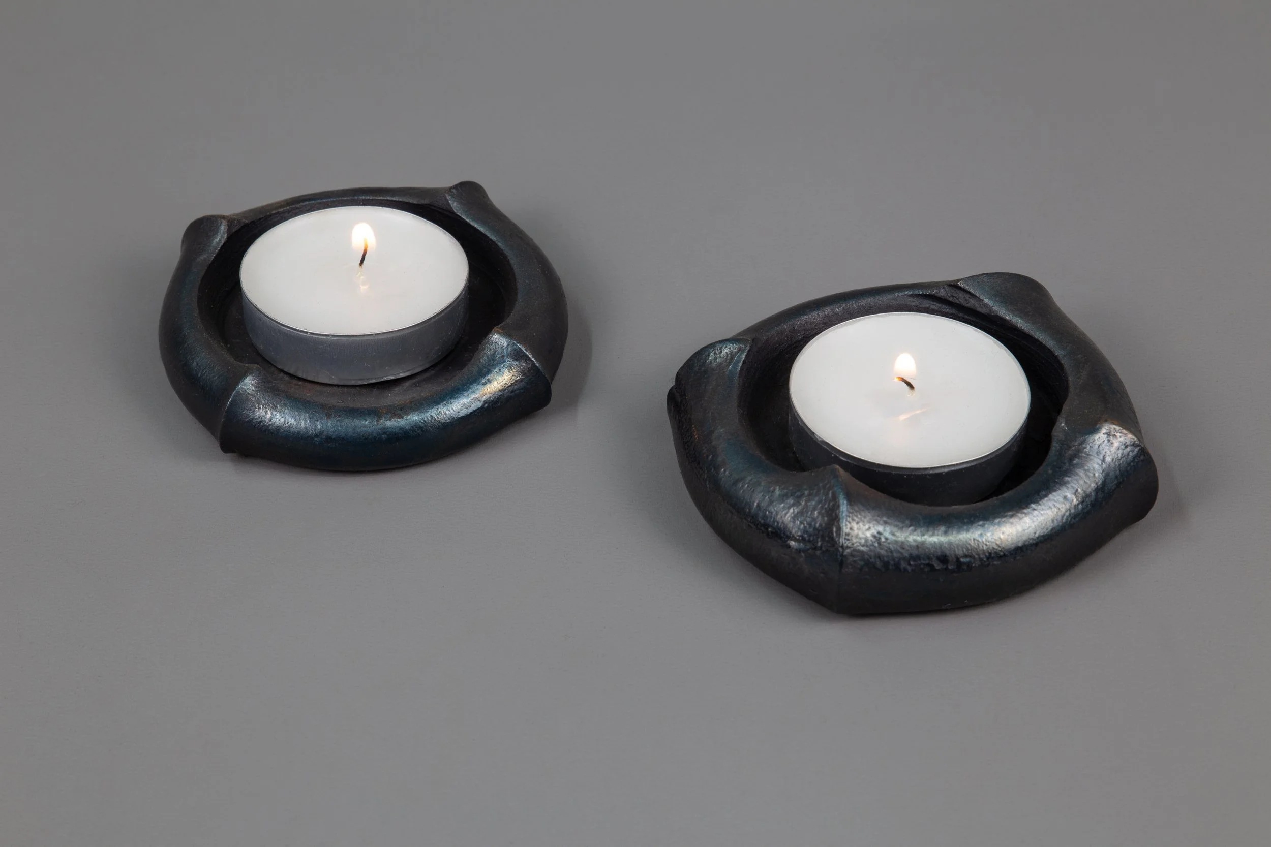Hand forged tealight holders