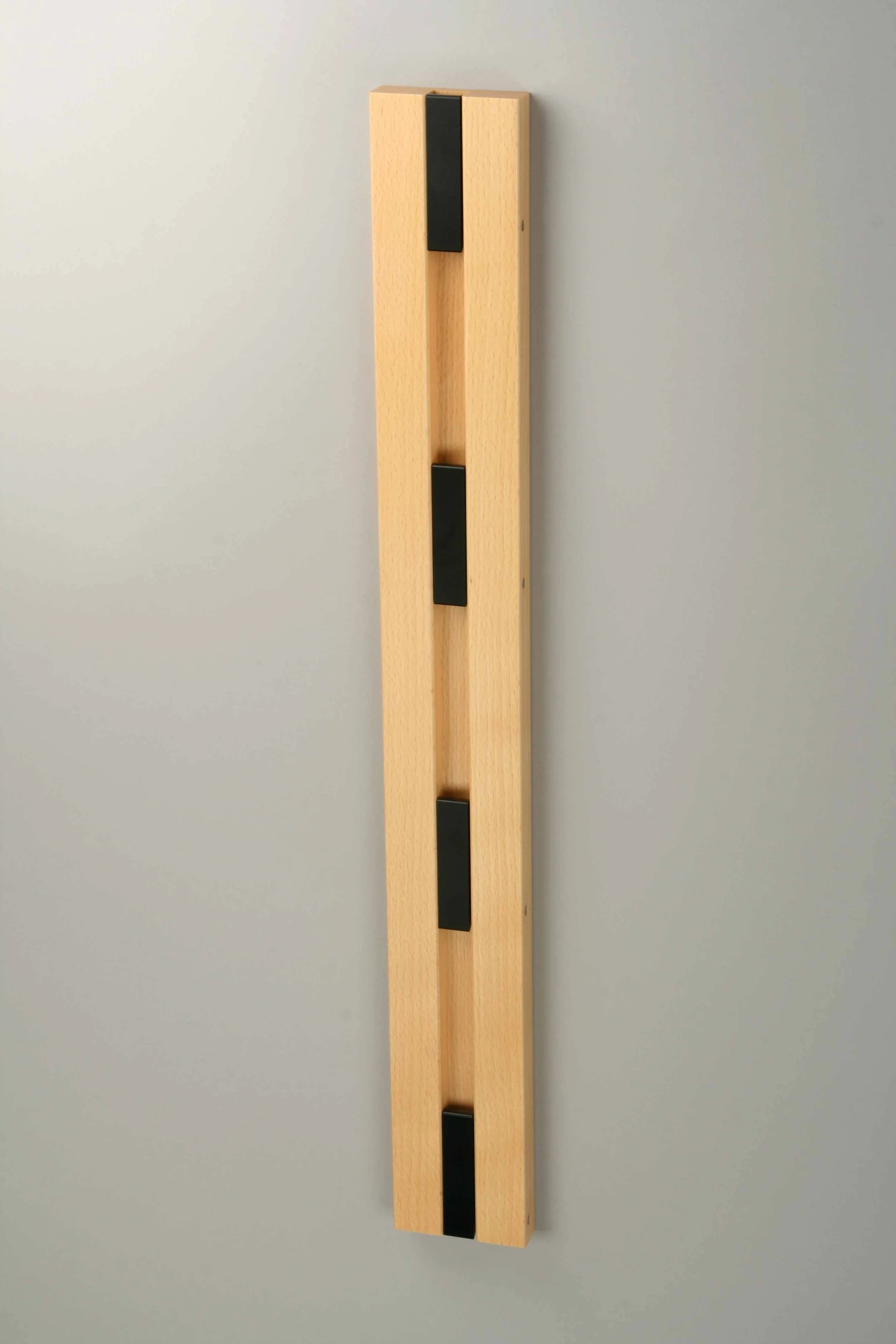 Vertical Coat Rack with 4 Wall hooks. Solid Wood. Danish Design — KNAX SHOP