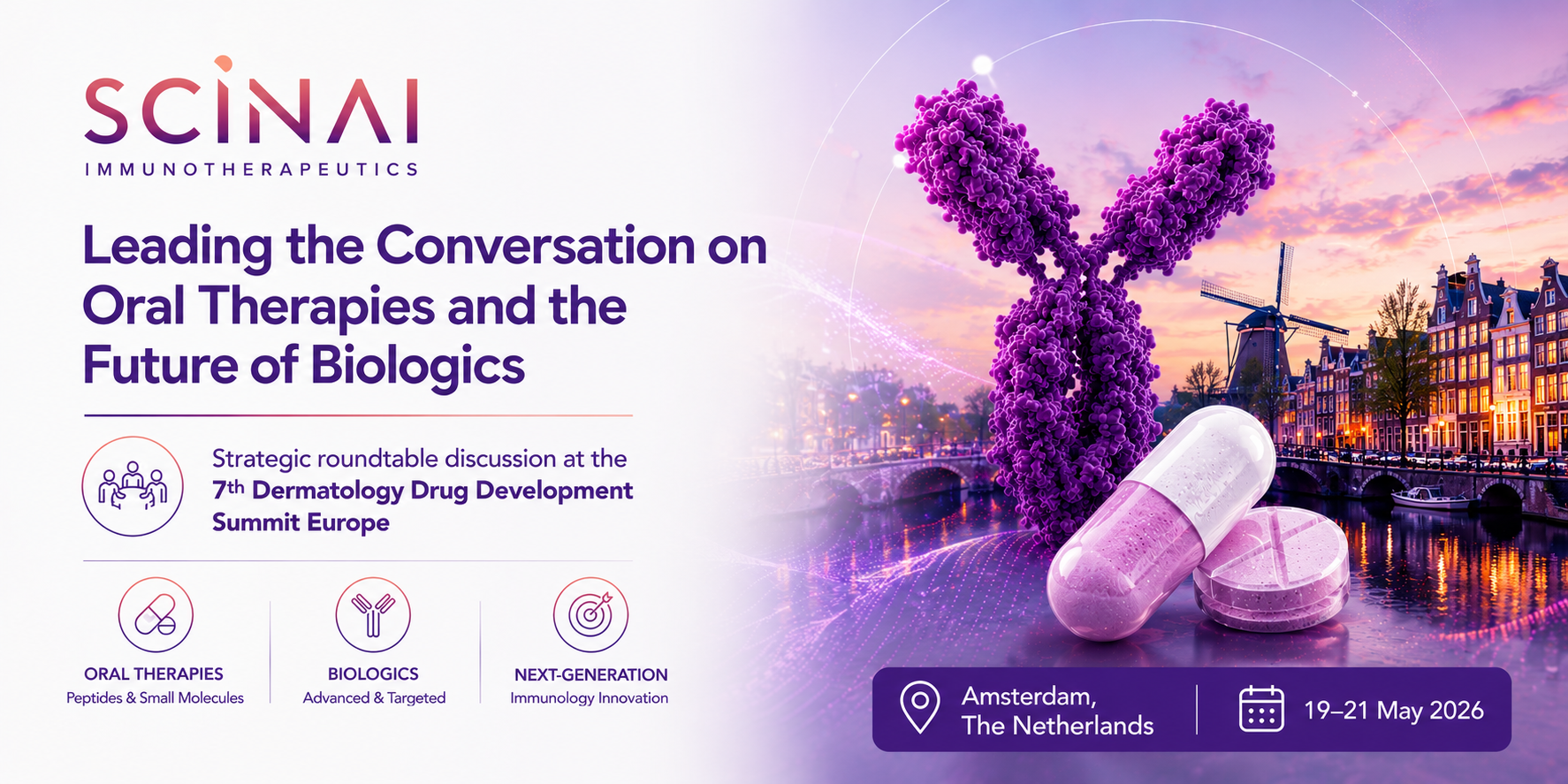 Scinai Immunotherapeutics to Lead Strategic Roundtable Discussion on Oral Therapies and the Future of Biologics at the 7th Dermatology Drug Development Summit Europe
