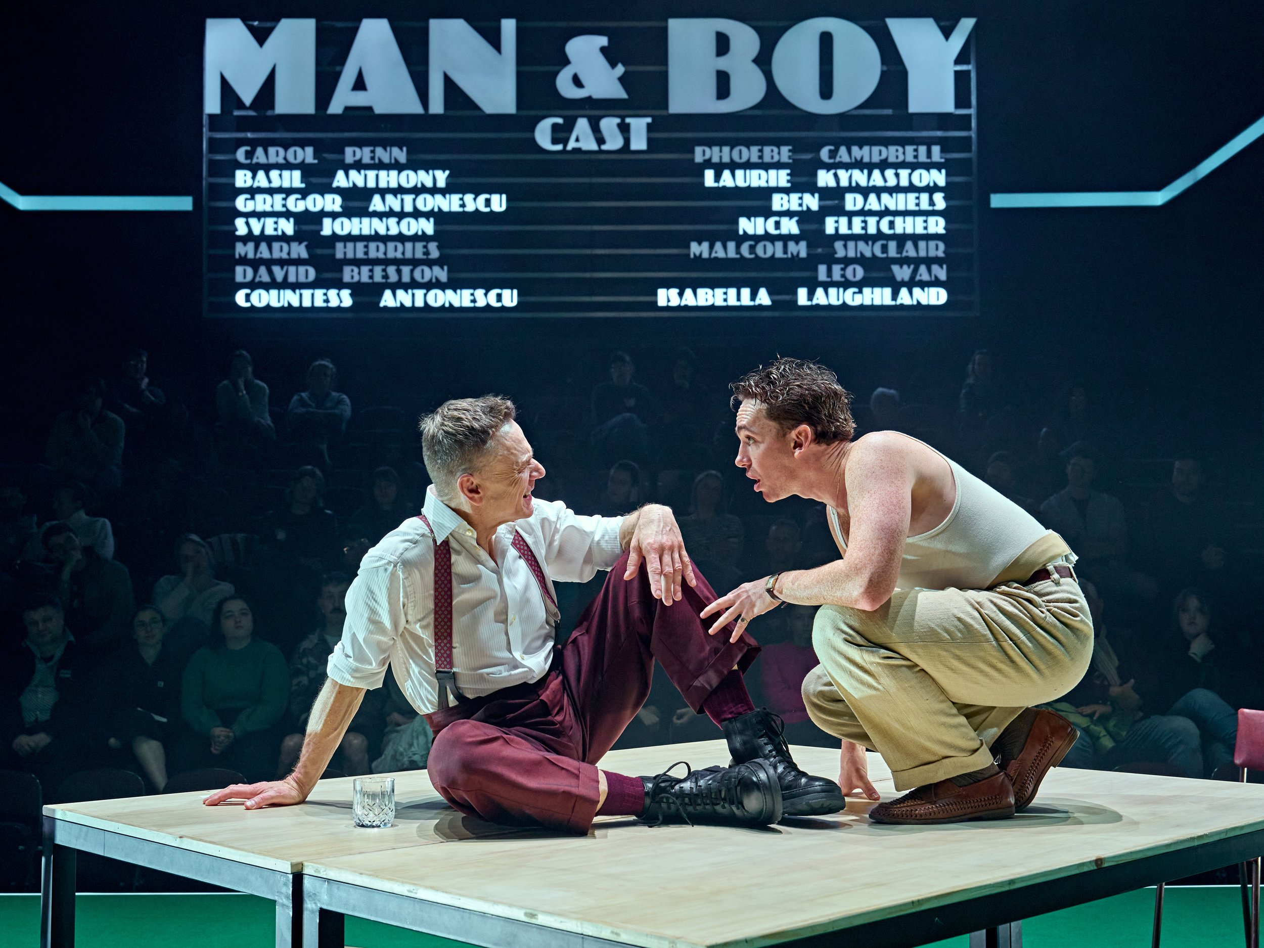 Ben Daniels (Gregor Antonescu) and Laurie Kynaston (Basil Anthony) in Man and Boy at the National Theatre (c) Manuel Harlan 0252.jpeg