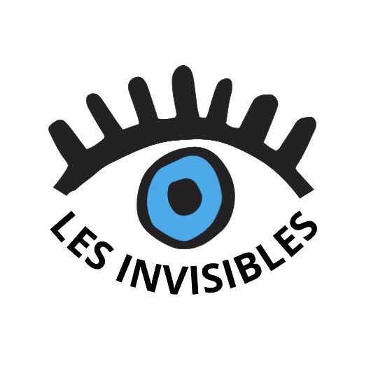 Logo d'un œil stylisé avec les mots "Les Invisibles" en dessous.