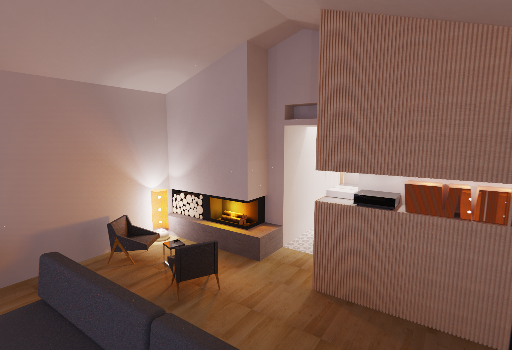 Rendu 3D - Cheminée