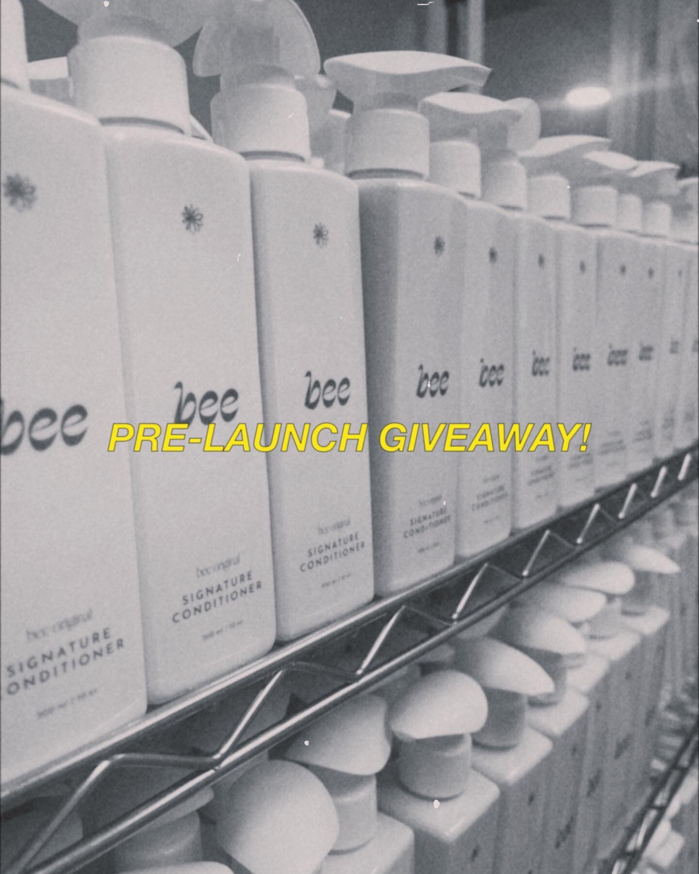 1 week from tomorrow we officially launch our new brand! Want to be one of the first to receive our new products? Let&rsquo;s do a GIVEAWAY! ✨🧴🧴

To enter, please do the following: 
- Like this post
- Follow @beehairco
- Tag a friend. Each tag is a