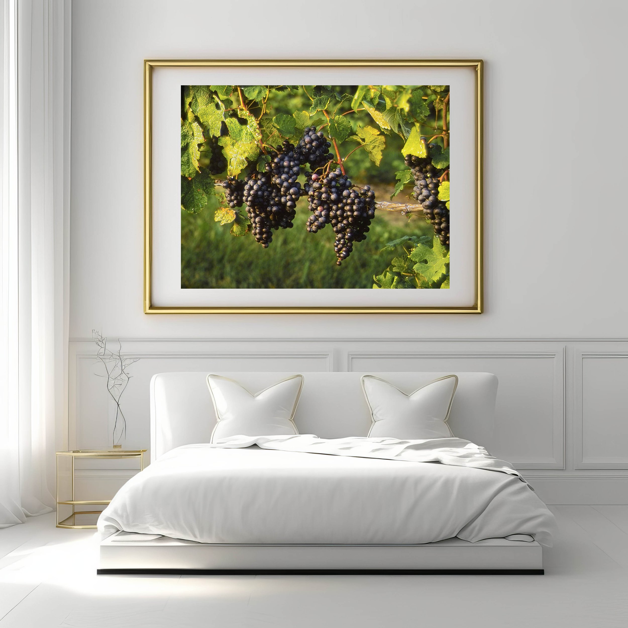 Bedells Merlot in wt bedroom gold frame.jpg