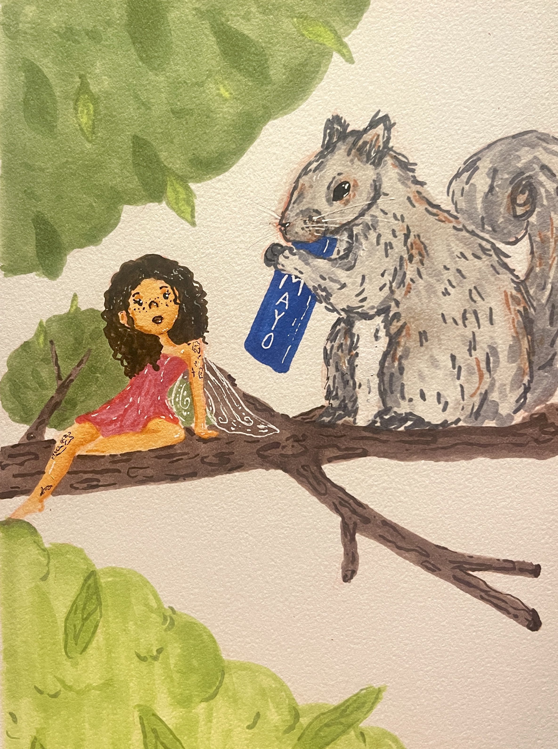 Fairy and Squirrel - Traditional  