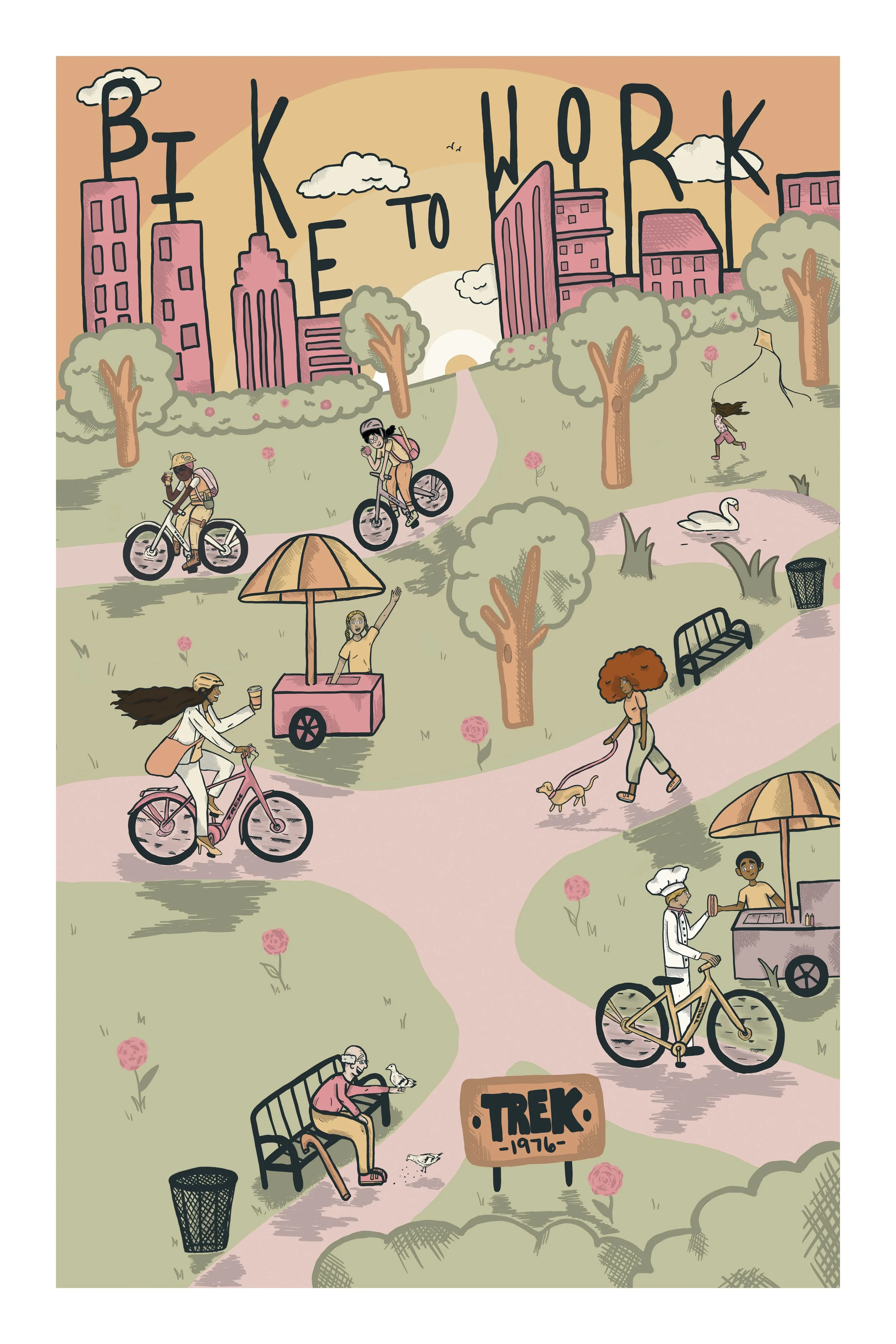  "Bike to Work" Trek Bikes Poster (2023)