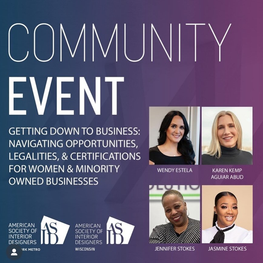 Looking forward to sharing some tips with the women and minority business community! @asidnymetro @asid_wi @kkc-law.com