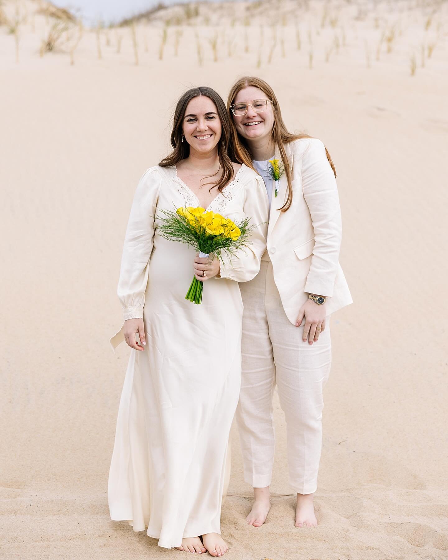 Saturday afternoon I spent the afternoon in Fenwick Island, Delaware to celebrate Julia + Caroline&rsquo;s wedding! They got married on the dock steps away from their beach house and then we did a few portraits on the beach before returning home for 