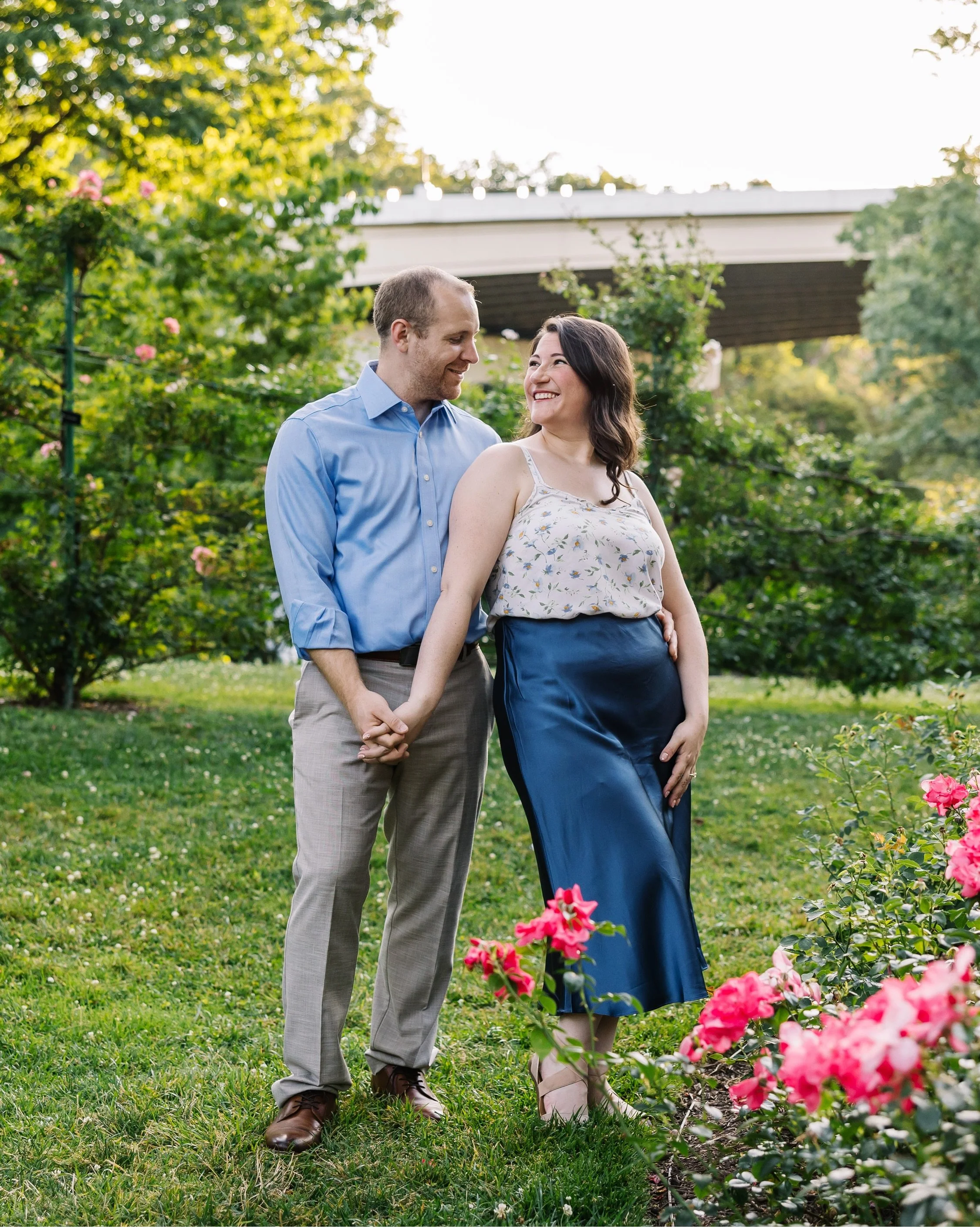 So excited to celebrate Julie + Alex&rsquo;s wedding today! We photographed their engagement session earlier this summer when the Jasper Crane Rose Garden was in full bloom. 🌹✨

🏷️: Wilmington Delaware photographer, Delaware photographer, Delaware 