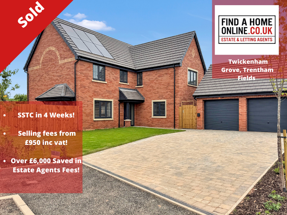 📰CASE STUDY: Another Findahome Online Success Story on Twickenham Grove, Trentham Fields, ST4 8WS