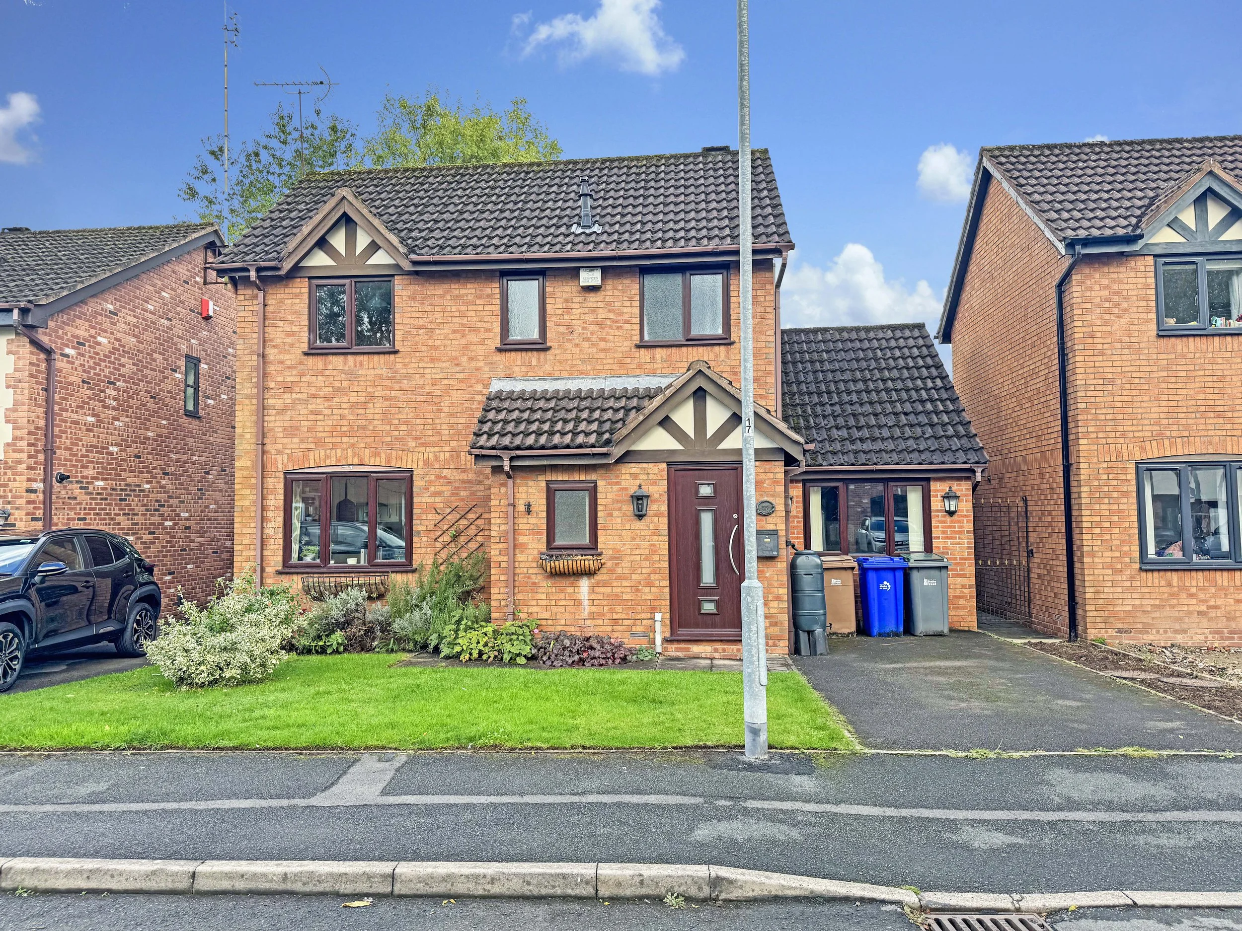 Front exterior of modern detached house on Danebower Road, Trentham