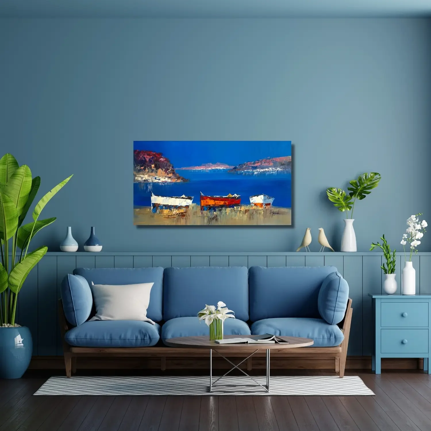 tableau mer espagne de josep teixido Galerie d'art Agen Art Contemporain .webp