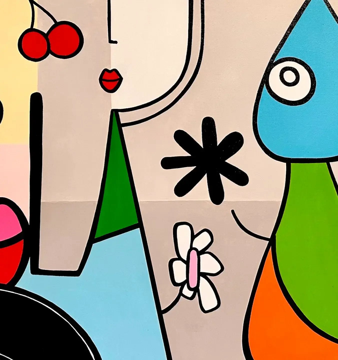 tableau pop art couple amour de Virginia Benedicto .Galerie Graal .webp