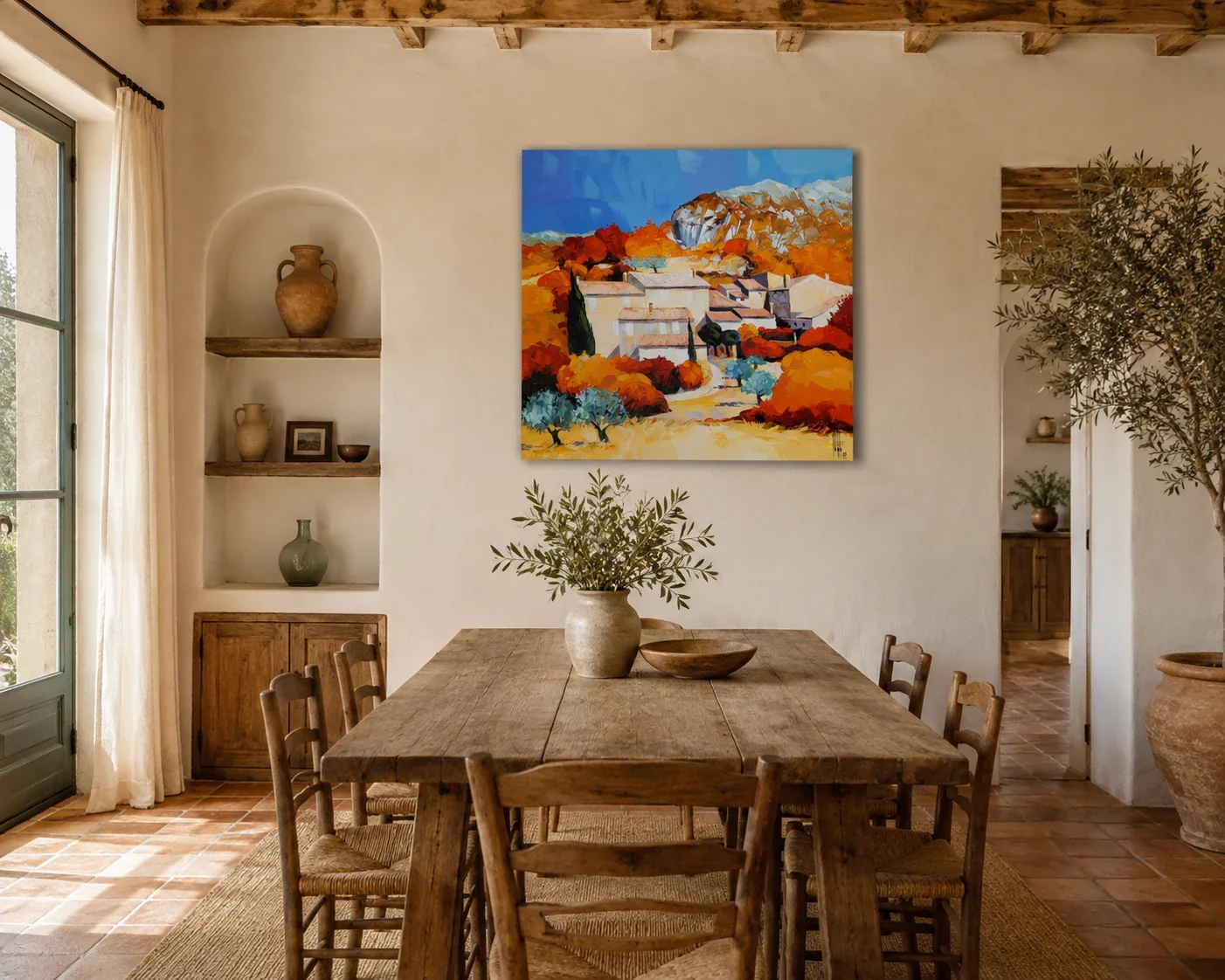tableau maison campagne nature de Pierrick Tual Galerie Graal .webp