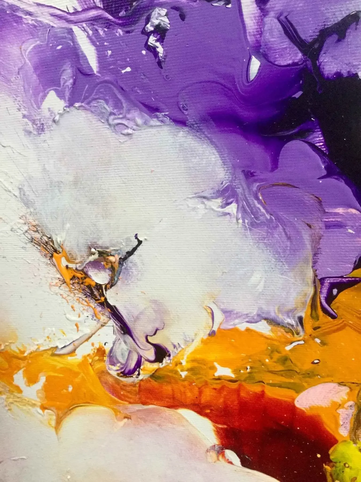 Tableau abstrait blanc de Zdzieblo Galerie Graal .webp