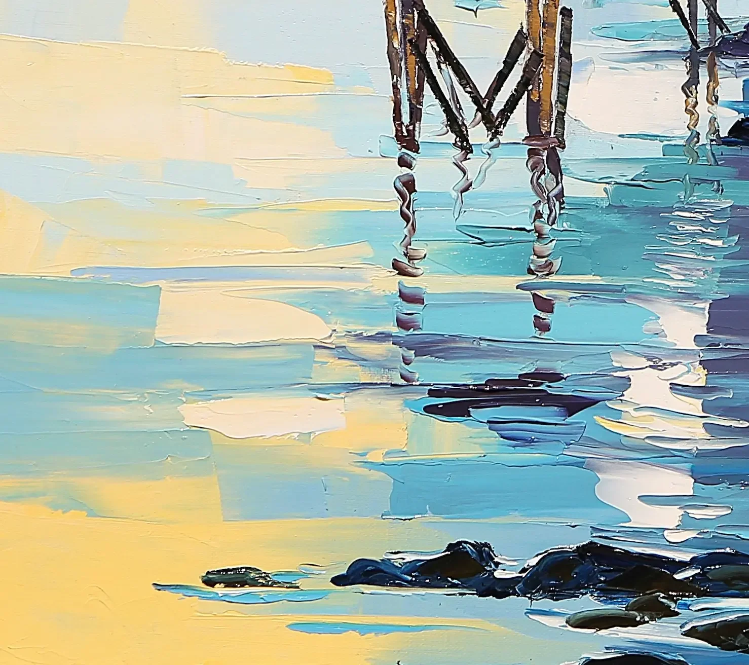tableau peche lever du soleil de Pierrick Tual  Galerie Graal .webp