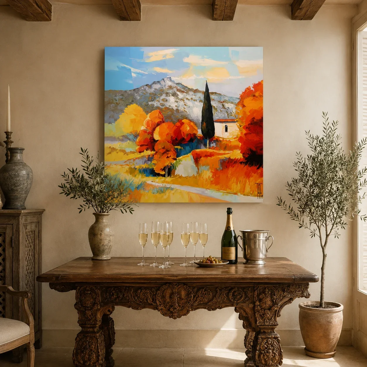 tableau campagne provential de Pierrick Tual Galerie Graal .webp