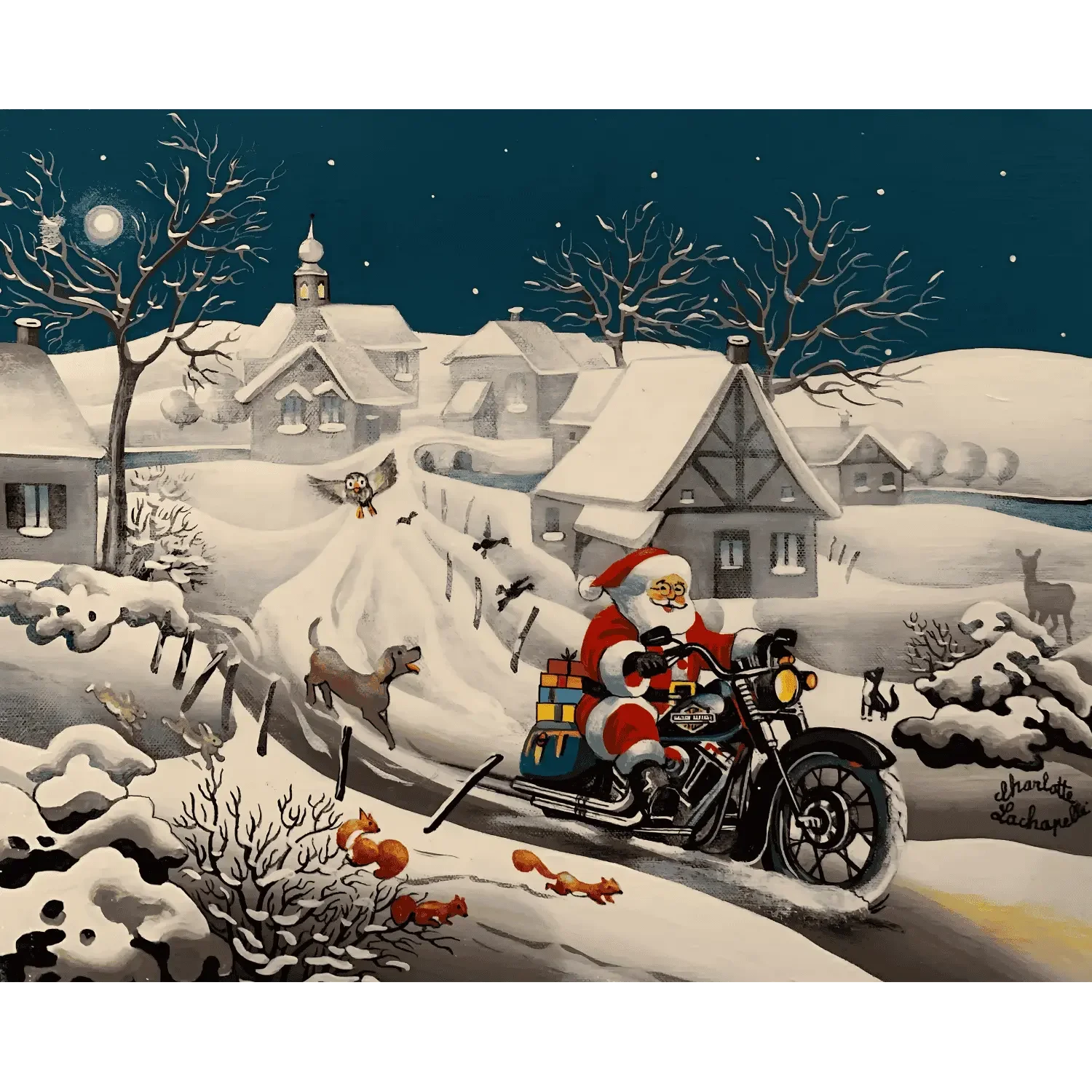 "Le passage du Père Noël" de Charlotte Lachapelle