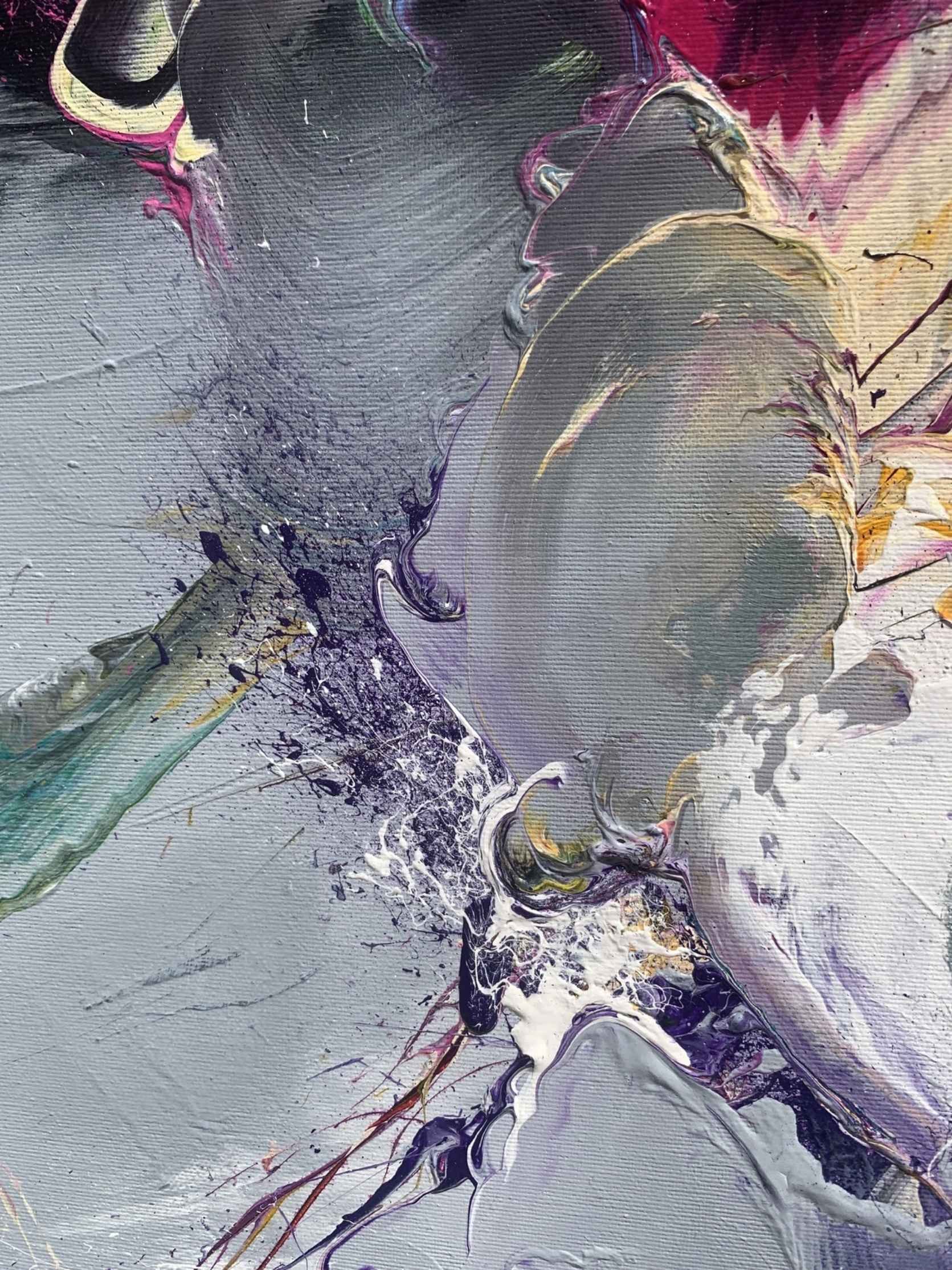 Tableau abstrait bleu de Zdzieblo Galerie Graal Galerie d'art en Ligne Art Contemporain