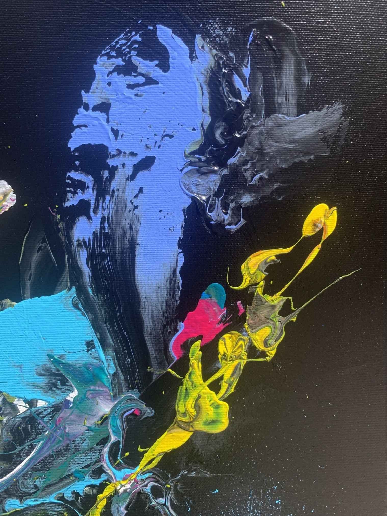 Tableau abstrait bleu de Zdzieblo Galerie Graal Galerie d'art en Ligne Art Contemporain