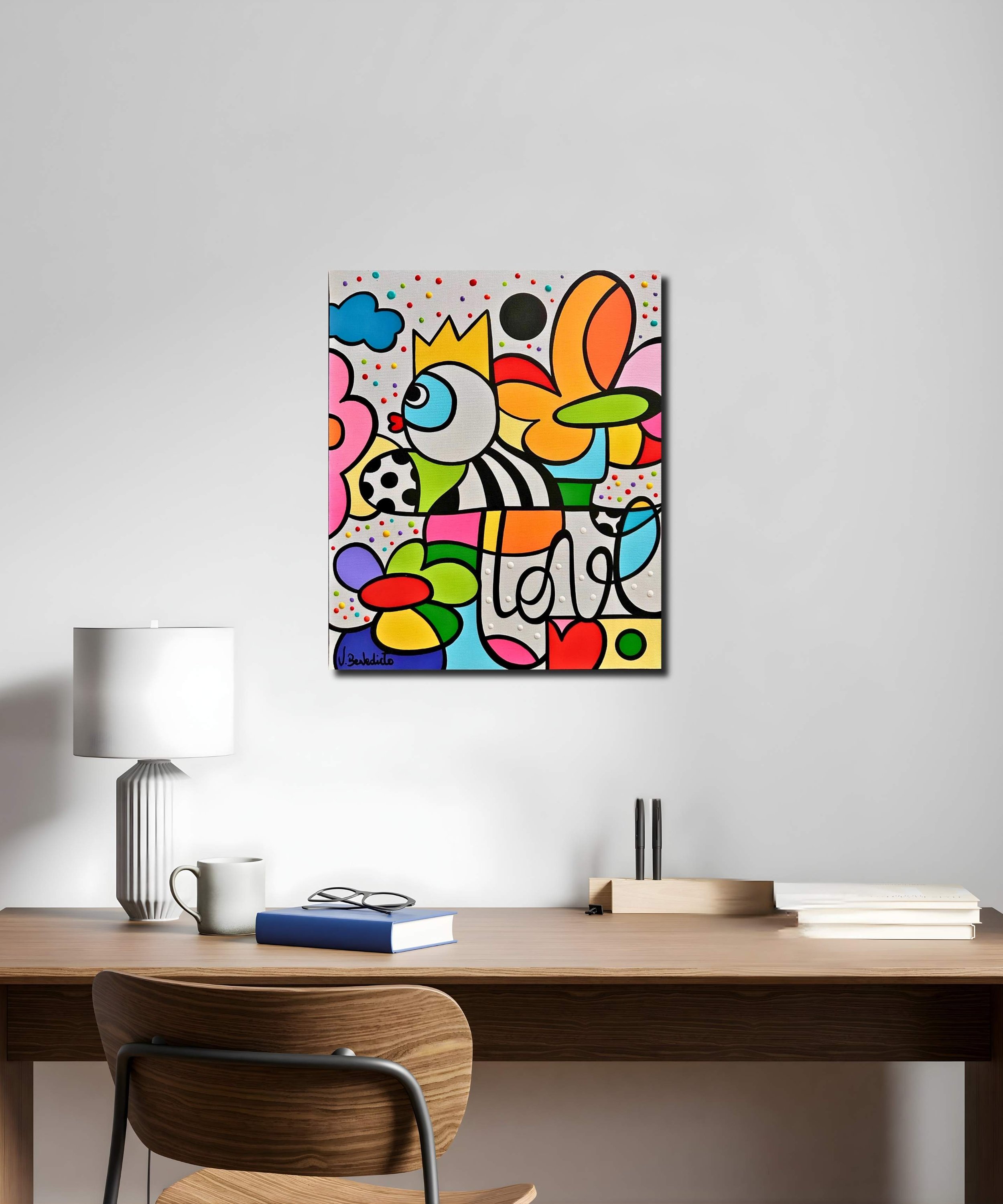 tableau fleurs pop art de Virginia Benedicto Galerie Graal .jpg