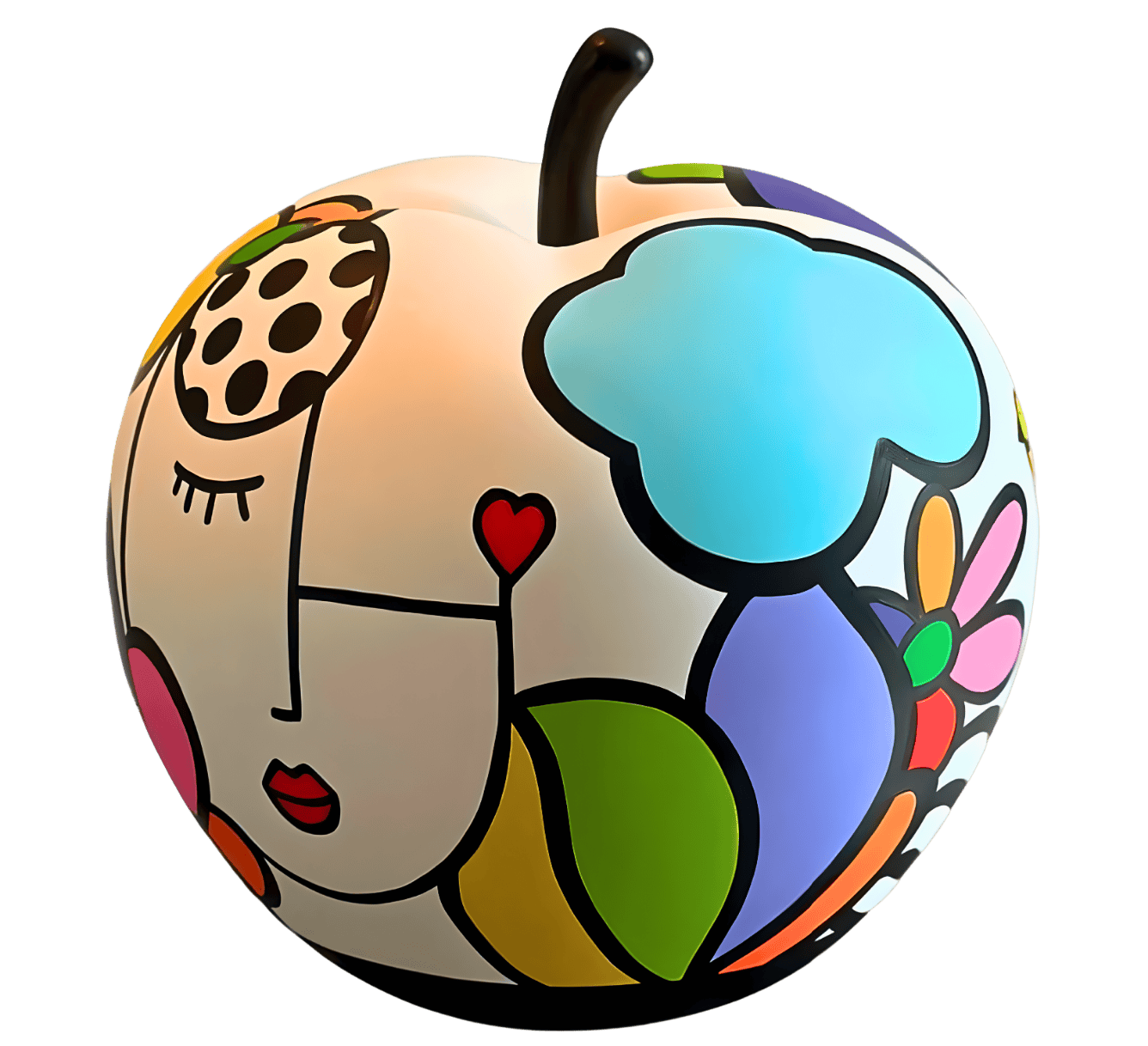 sculpture pomme pop art de Virginia Benedicto Galerie Graal .png