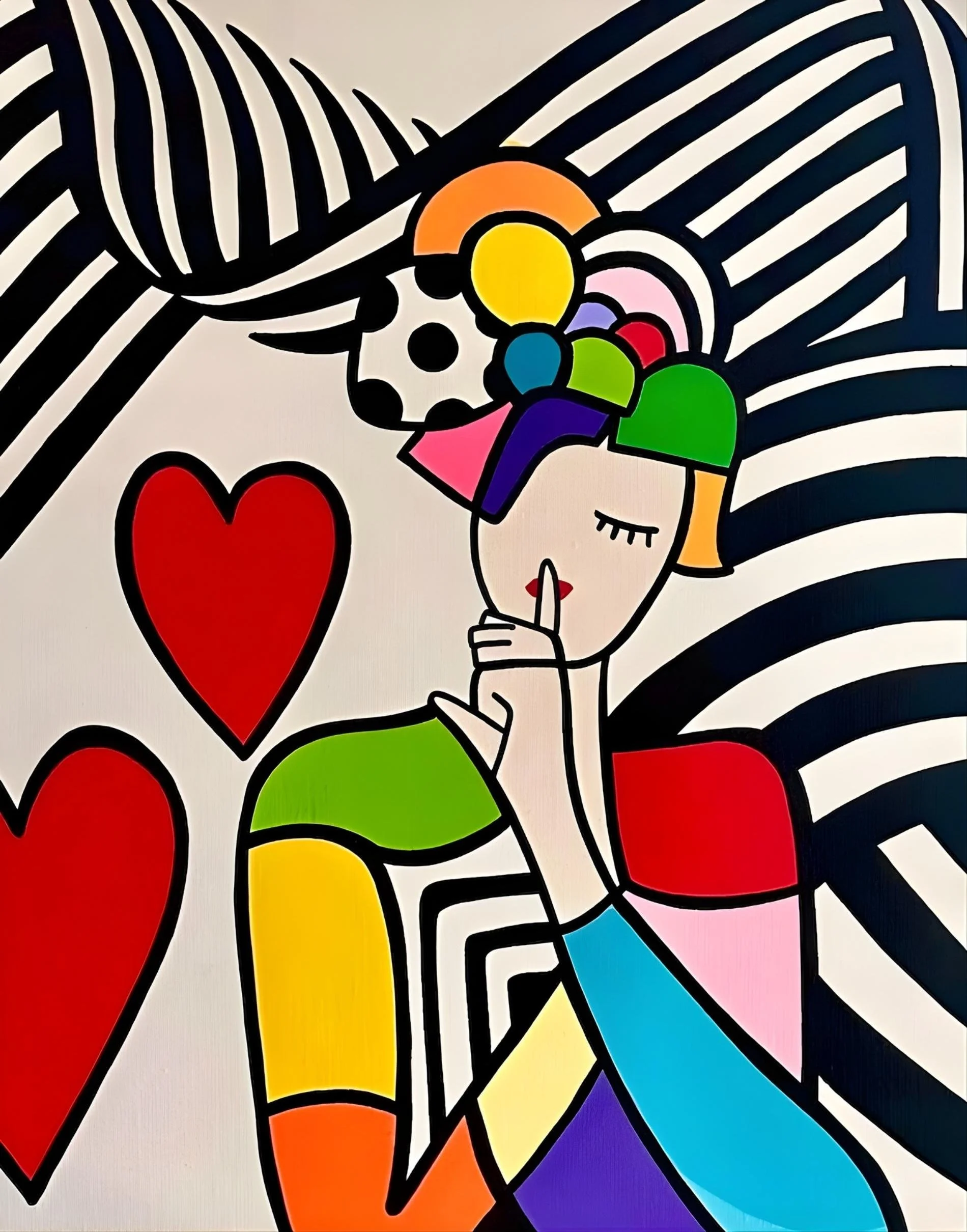 Tableau femme pop art de Virginia Benedicto Galerie Graal .jpg