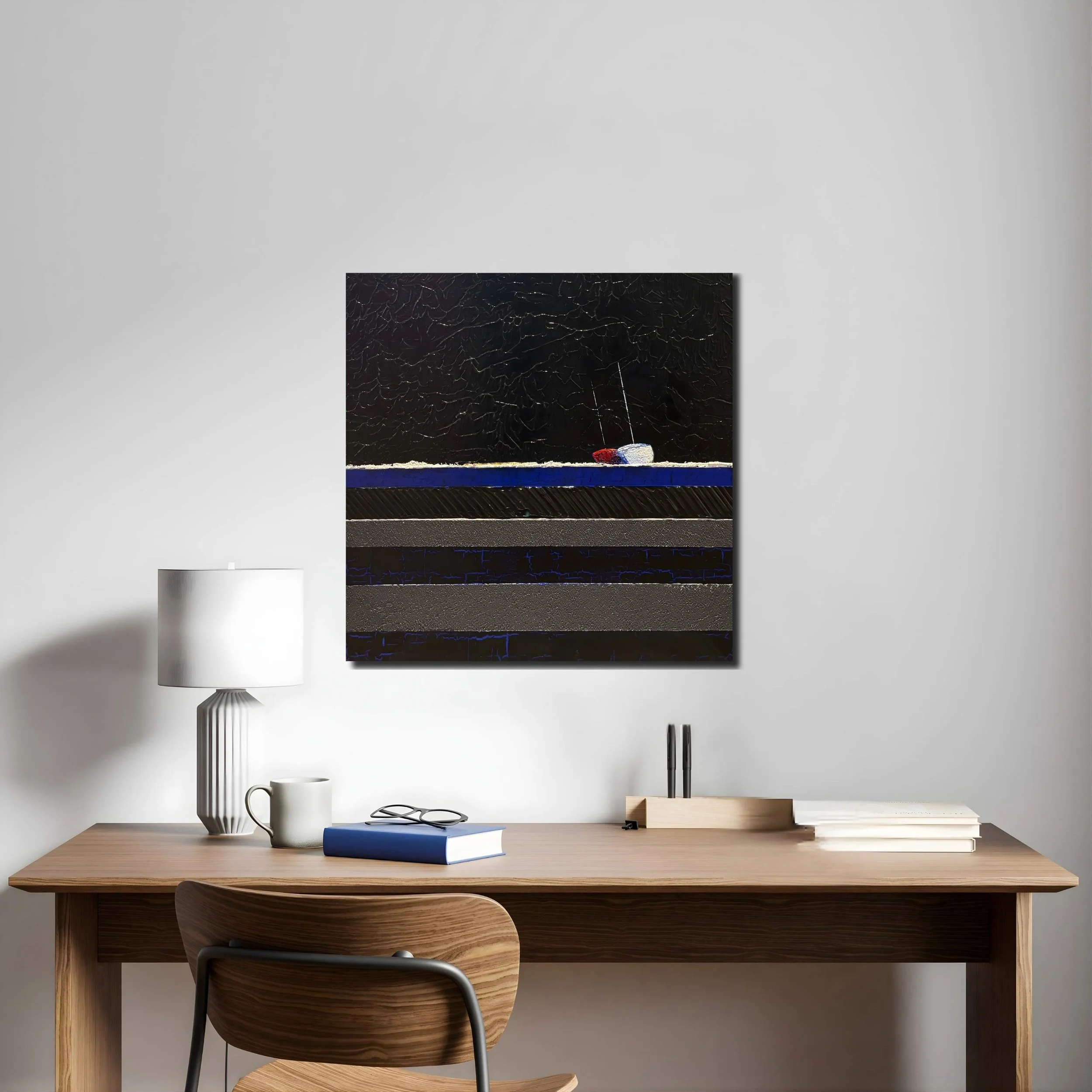 tableau marine noire de christian eurgal Galerie Graal .jpg