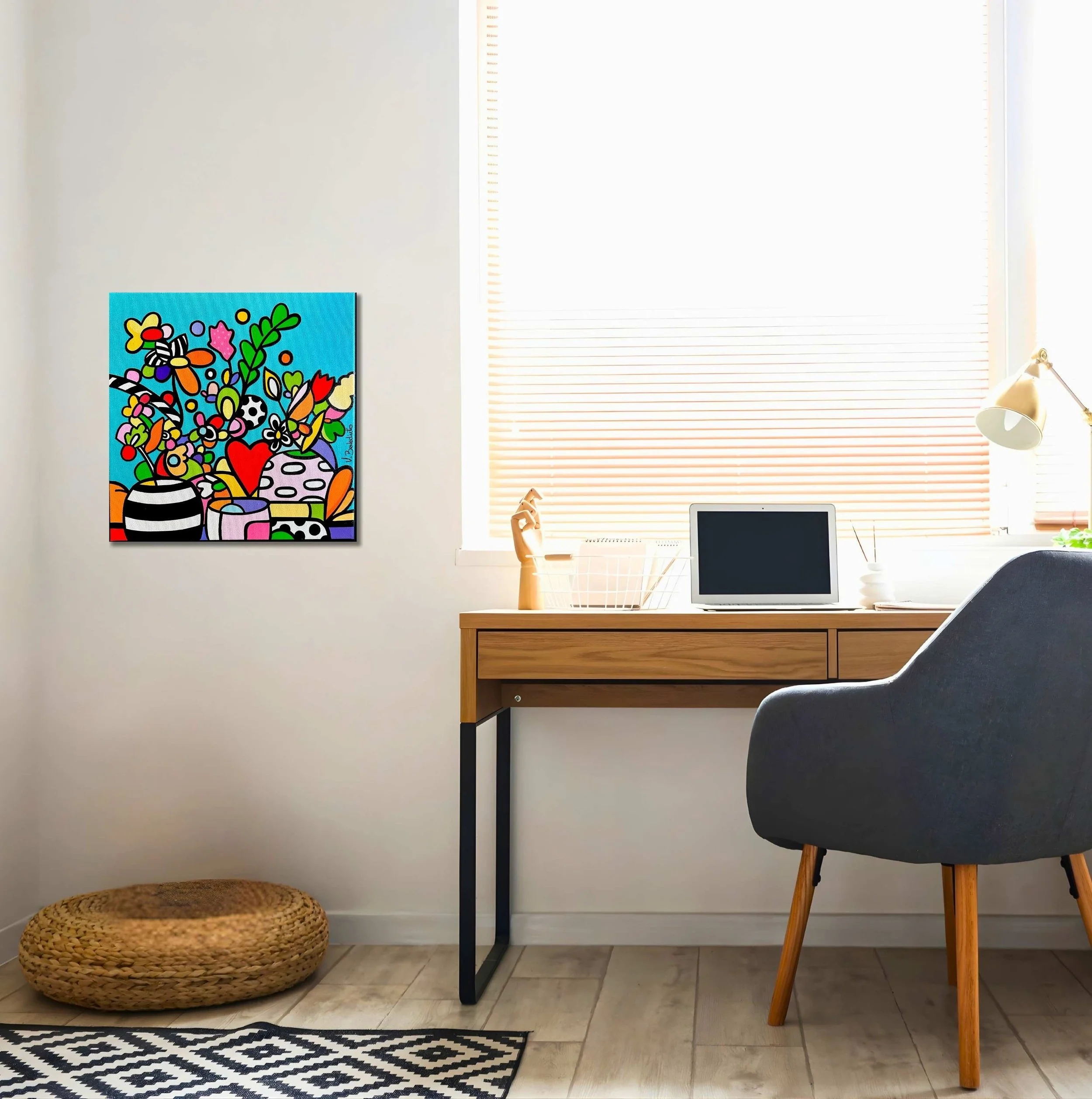 tableau fleur pop art de Virginia Benedicto Galerie d'art Agen ggg .jpg