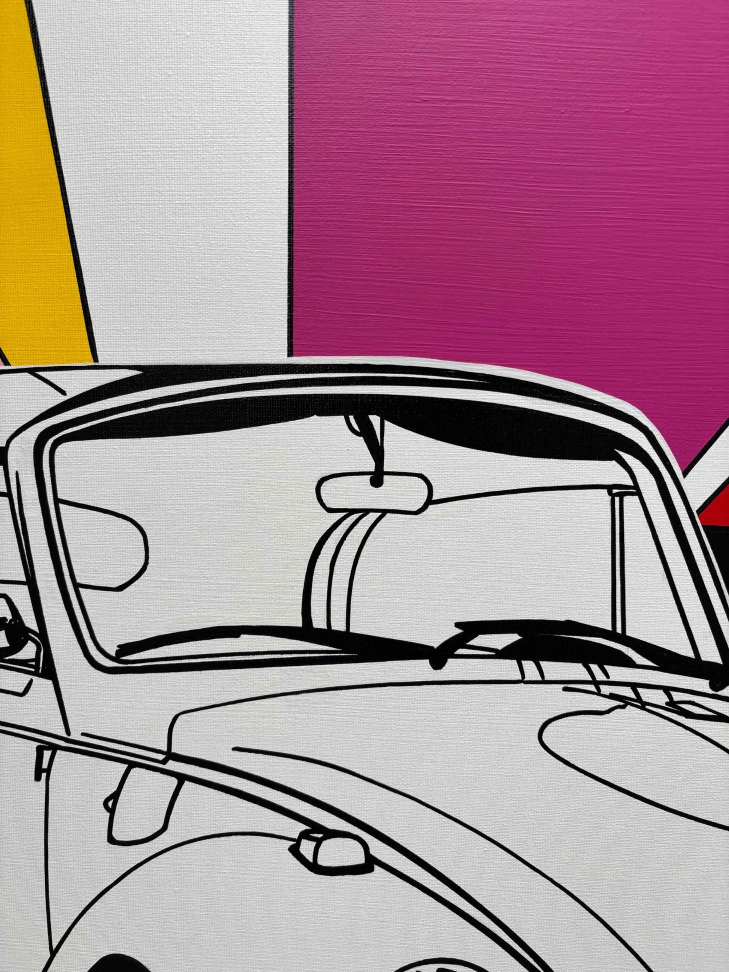 Tableau pop art voiture coccinelle de angelique dufosse Galerie Graal Art Contemporain Galerie d'art Agen .jpg