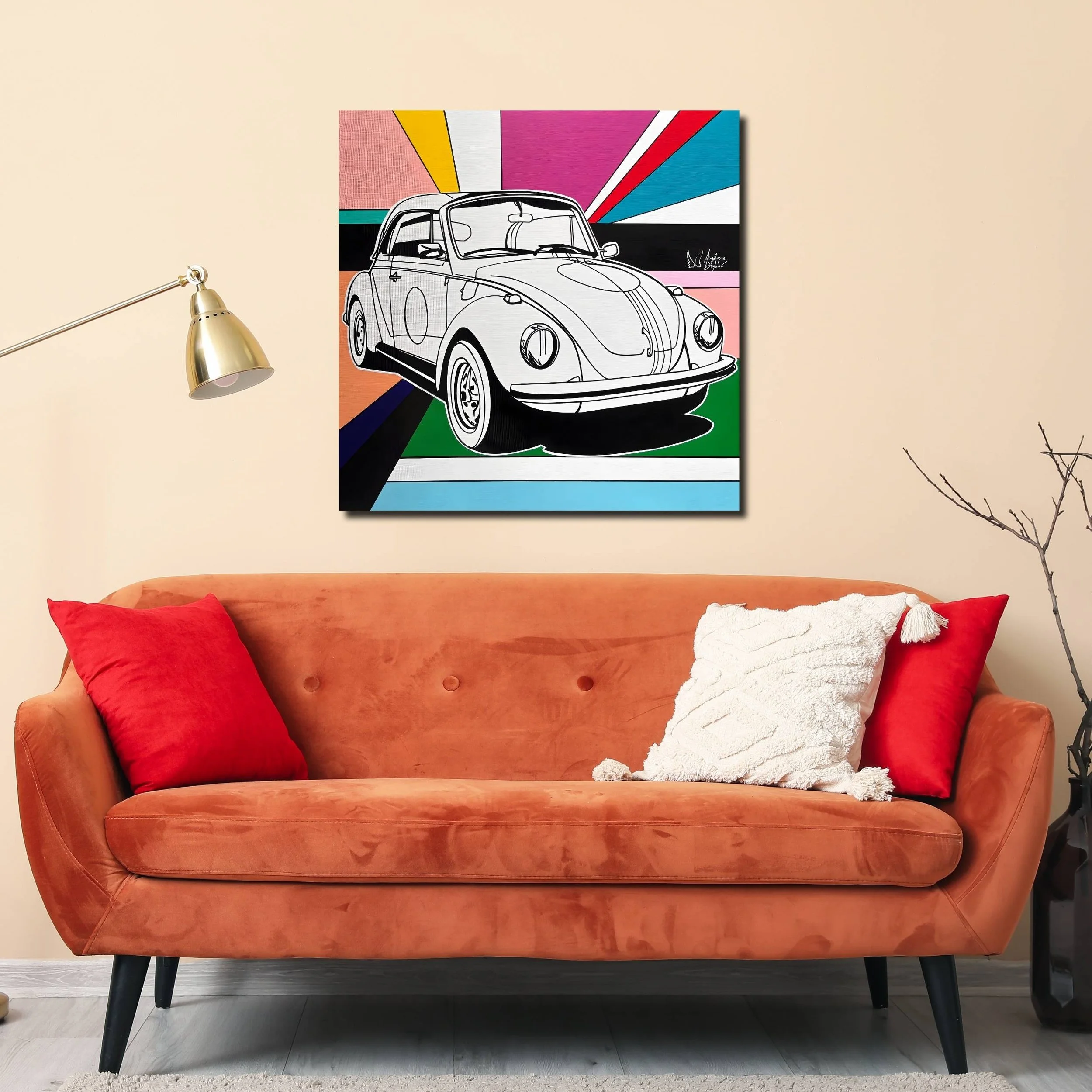 Tableau coccinelle salon voiture de angelique dufosse Galerie Graal .jpg