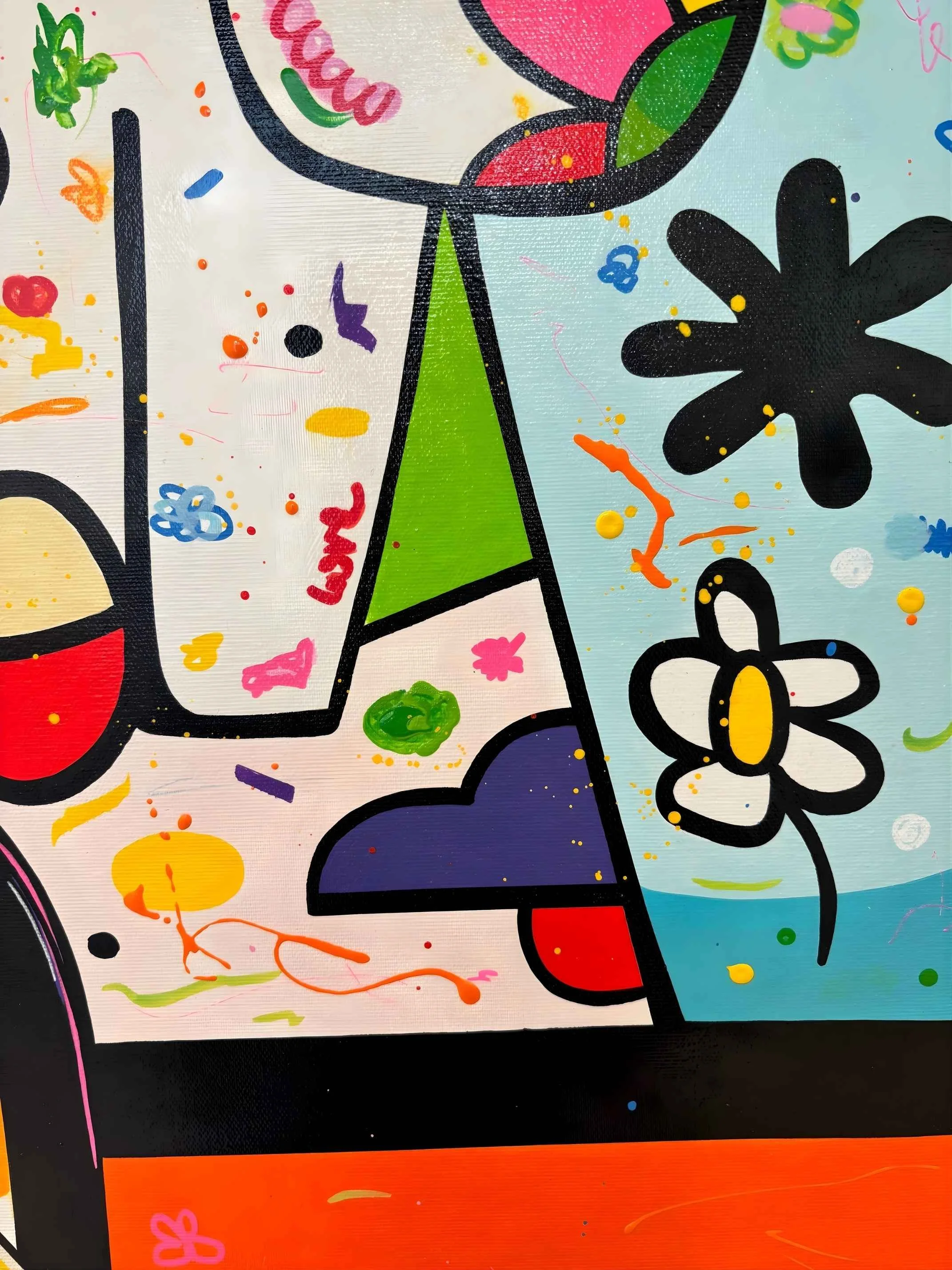 Tableau femme quii boit du champagne soirée de Virginia Benedicto Galerie Graal .jpg