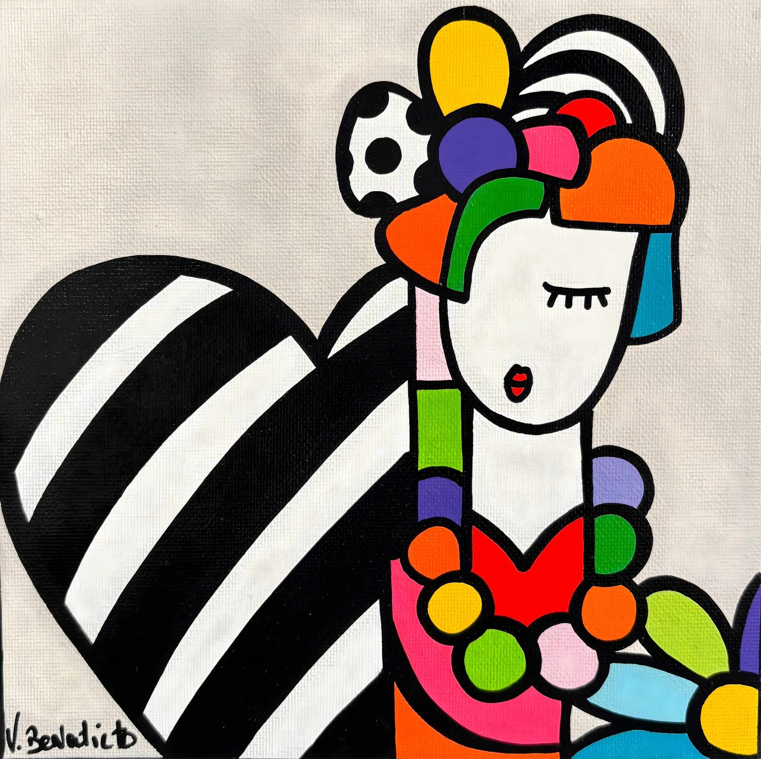 Tableau petit format femme coeur fleurs Virginia Benedicto Galerie Graal .jpg